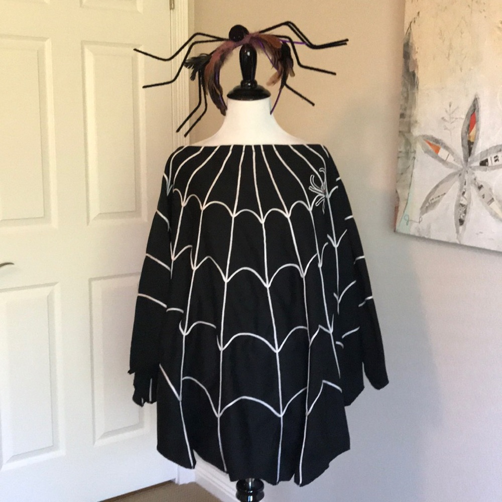 Spider Web Poncho and Spider Headband